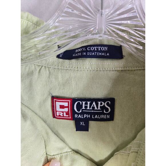 Chaps Ralph Lauren Men's Size XL Long Sleeve Button Up Mint Green Preppy #728 - Picture 2 of 6